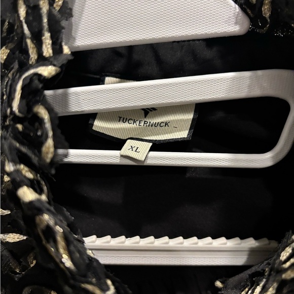 Tuckernuck | Nightly Organza Palmerston Dress in Black Gold Metallic Size XL - Picture 6 of 6